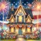 4th of July Independence Day 5D Diamond Painting Kit for Adults Beginners 14x14 Inch Full Drill DIY Diamond Dot Gem Art Wall Decor Craft Set